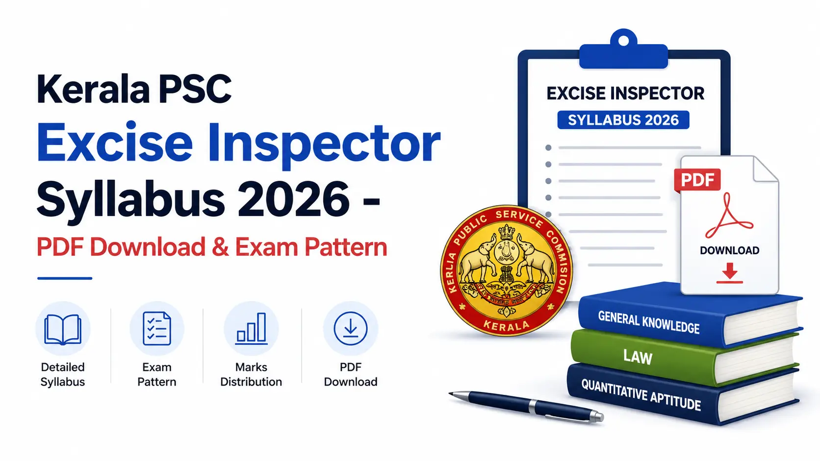 kerala psc excise inspector syllabus