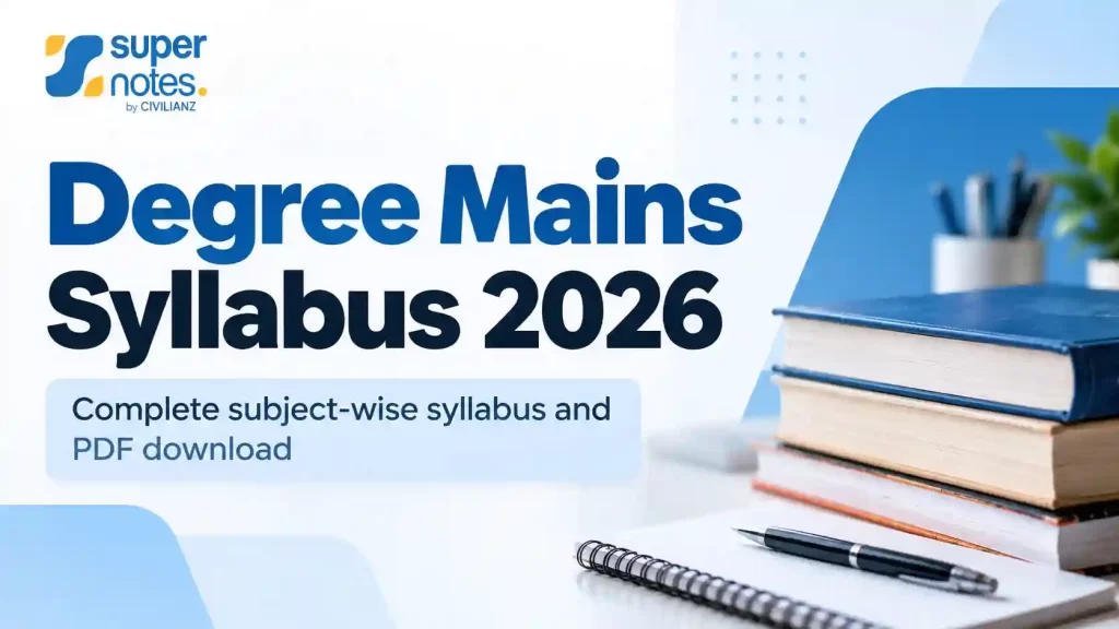Degree Mains Syllabus 2026 PDF for Kerala PSC exam preparation