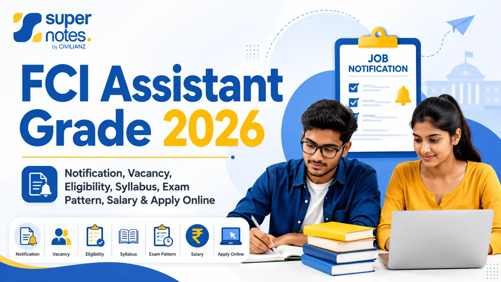 FCI (Food Corporation of India) Assistant Grade 3 Syllabus and Exam Pattern 2026