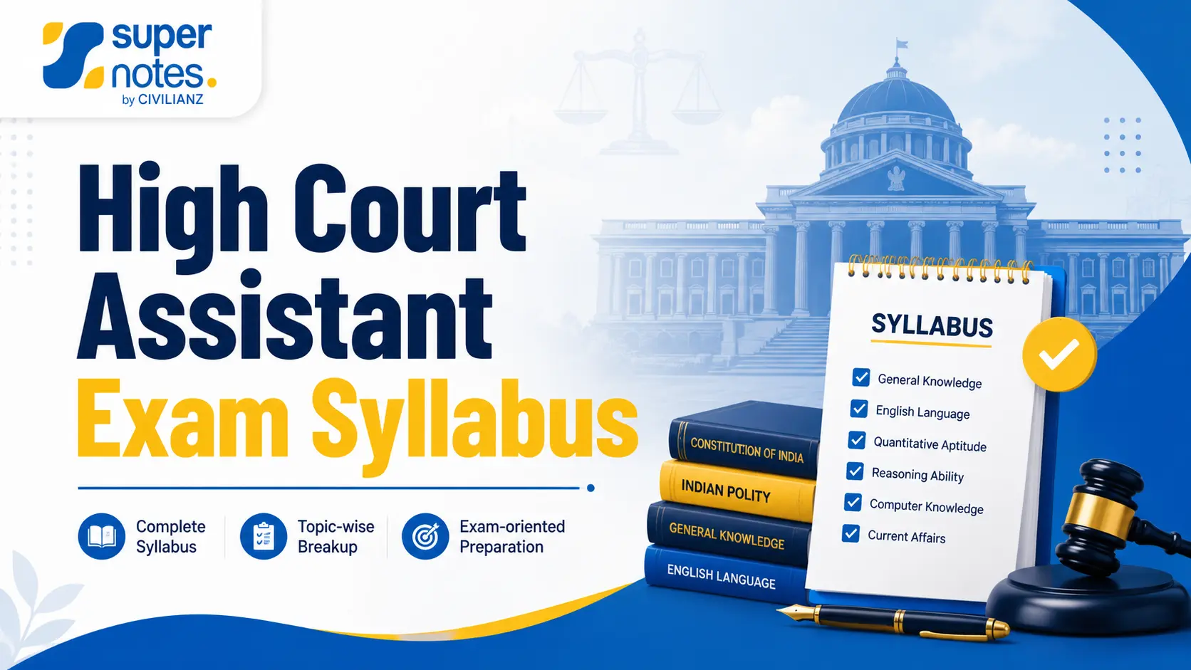 Kerala PSC High Court Assistant Exam Syllabus 2026