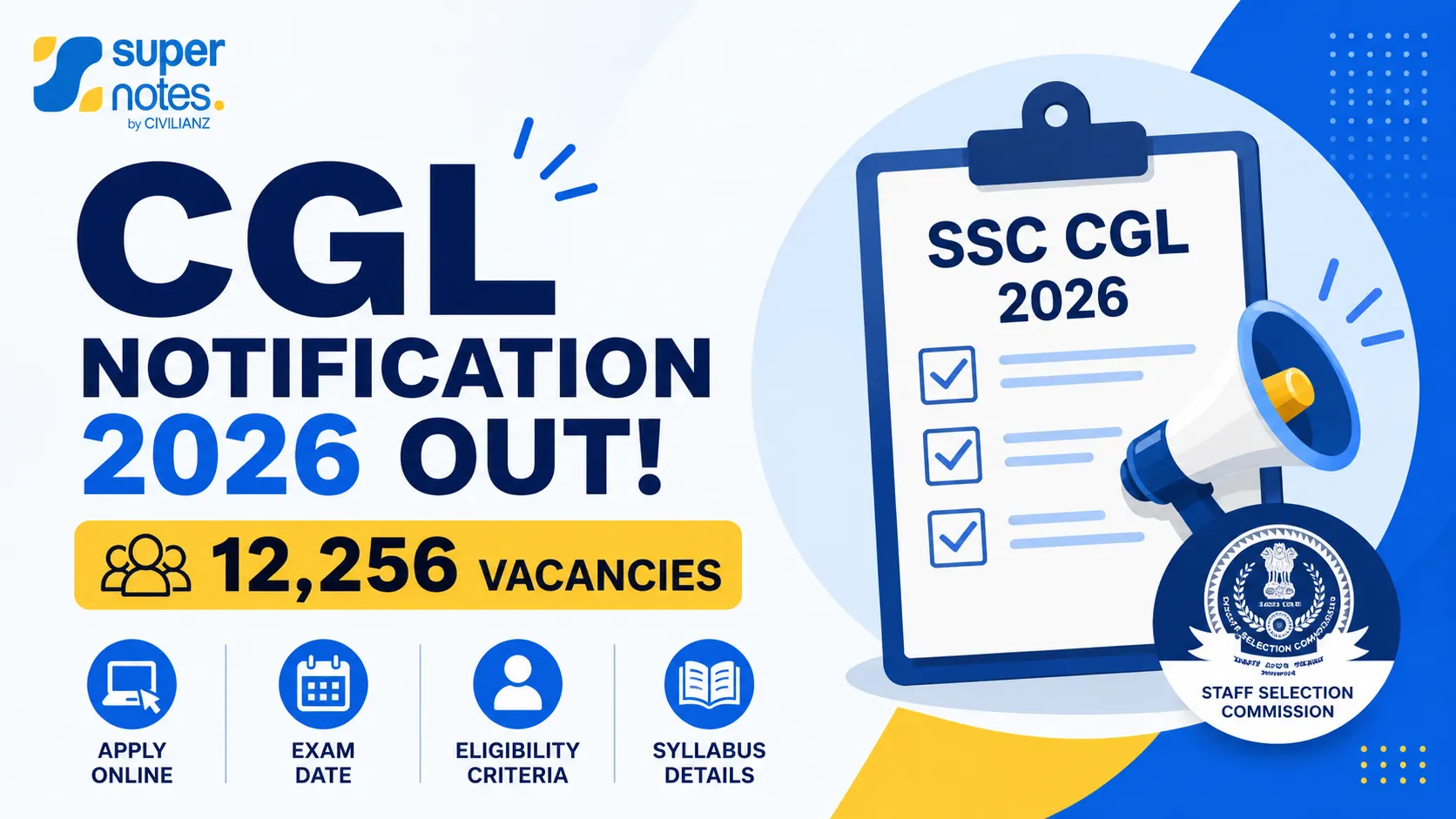 cgl notification 2026