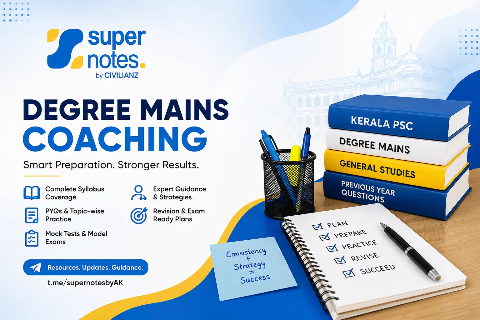 A practical guide to Kerala PSC Degree Mains preparation, coaching and revision.