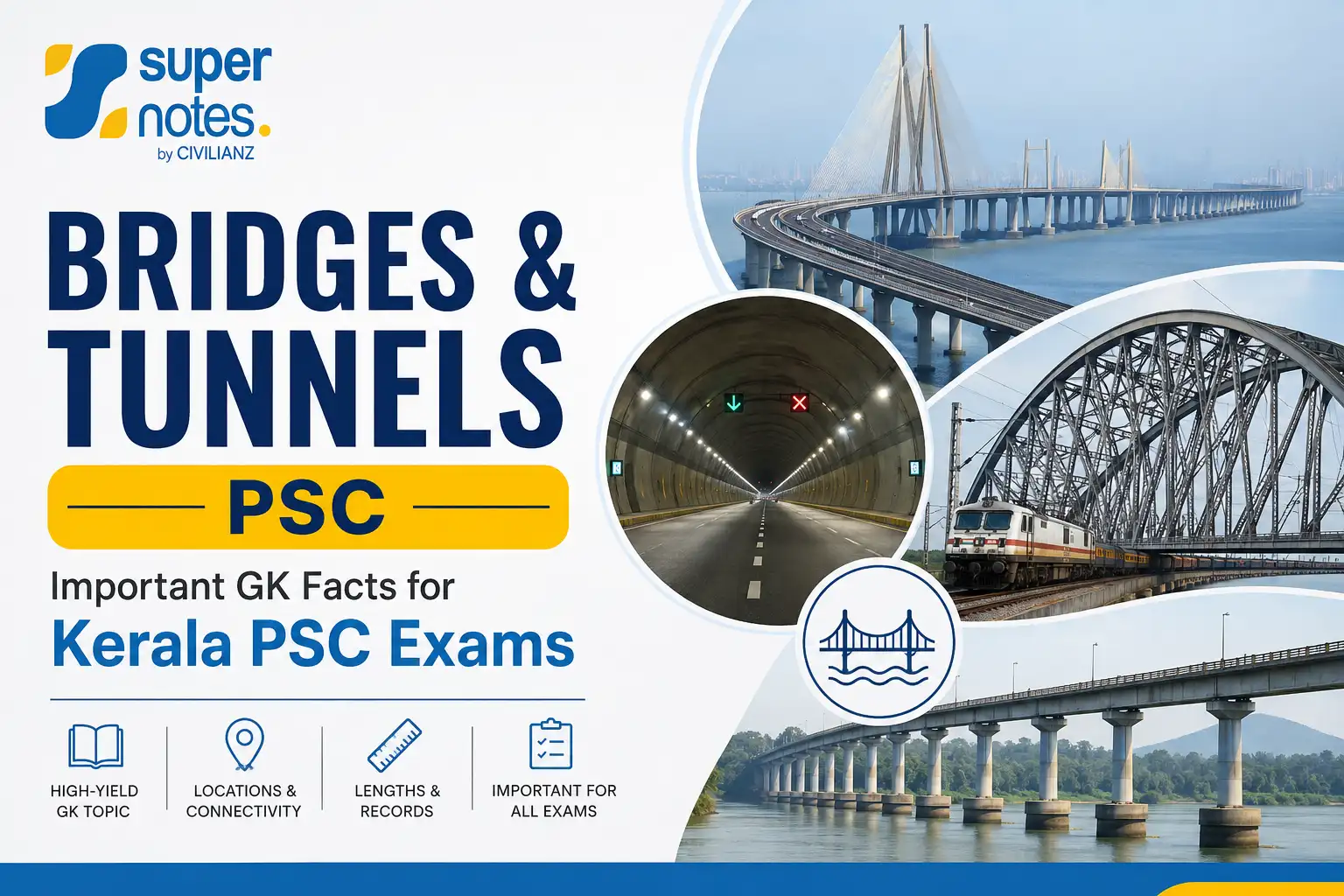 Bridges and Tunnels PSC – Important GK Facts