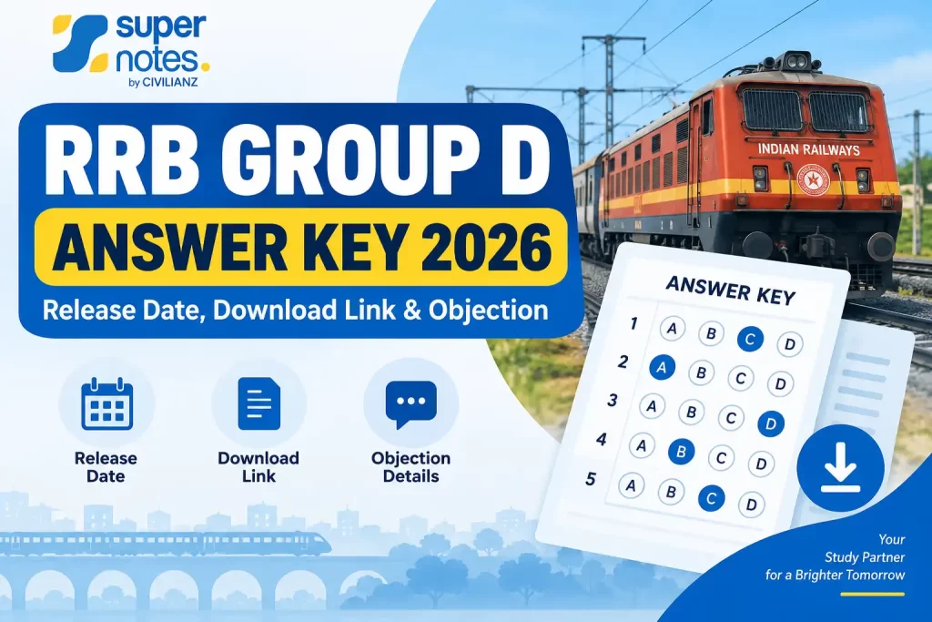 RRB Group D Answer Key 2026 release, download link and objection details