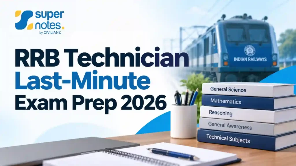 RRB Technician Last-Minute Exam Prep 2026 with revision and exam preparation materials