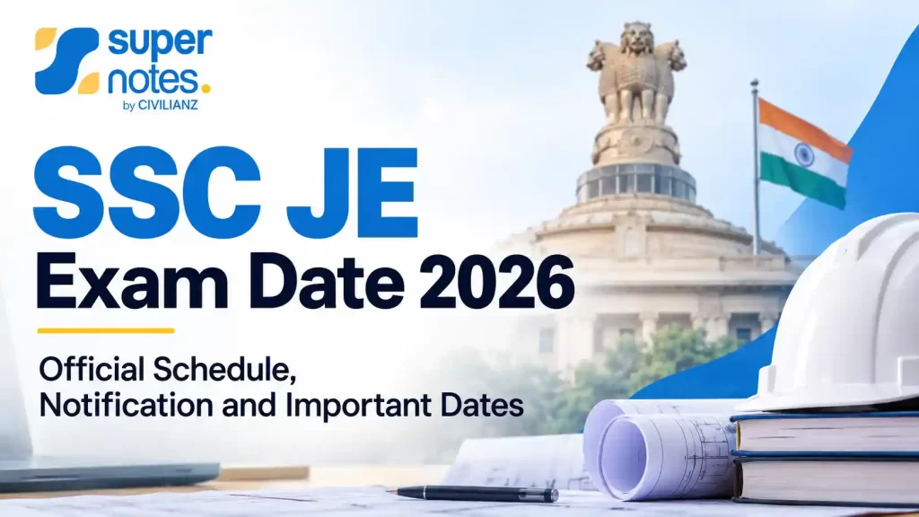 SSC JE Exam Date 2026 official schedule, notification and important dates | Super Notes
