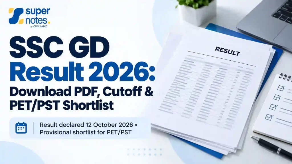 SSC GD Result 2026 PDF and PET/PST Shortlist – SuperNotes