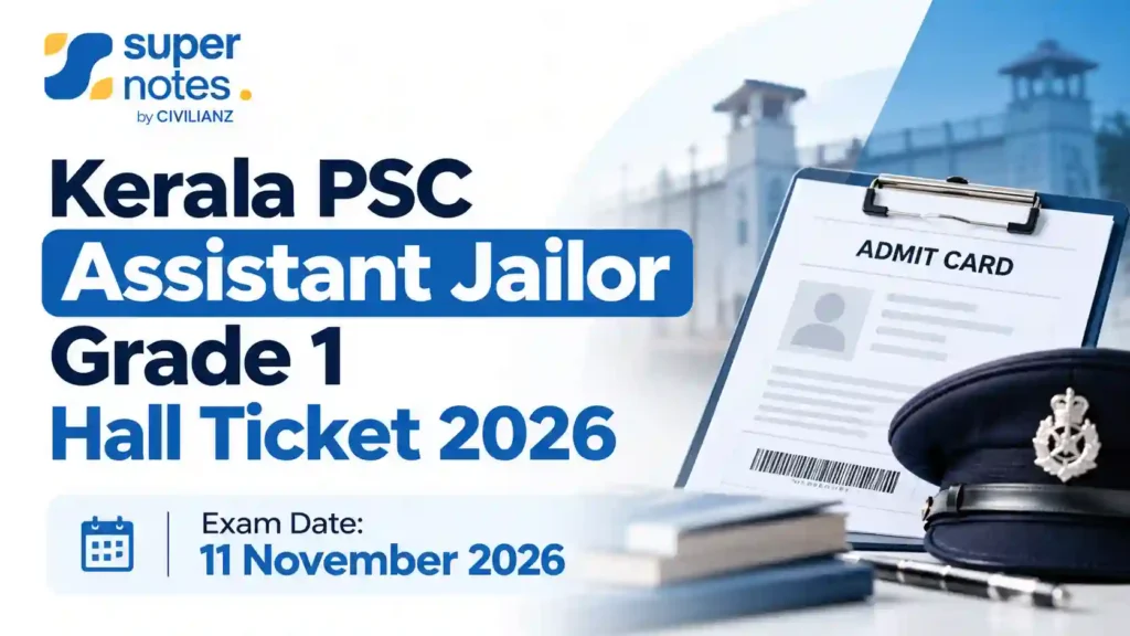 Kerala PSC Assistant Jailor Hall Ticket 2026 details to verify